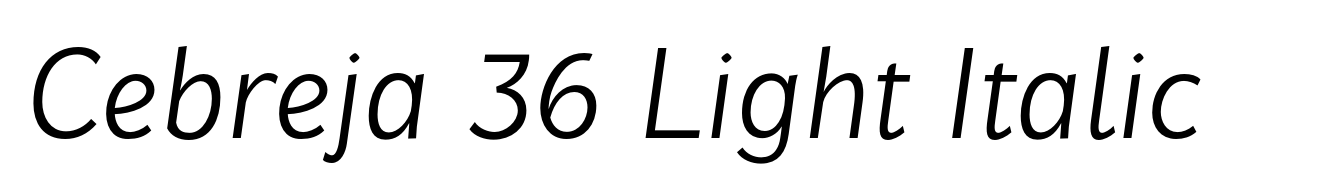 Cebreja 36 Light Italic